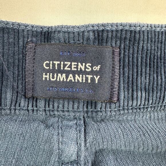 Citizens of Humanity Jeans Womens 32 Blue Jolene Corduroy Bluebird Vintage Slim - Picture 4 of 16